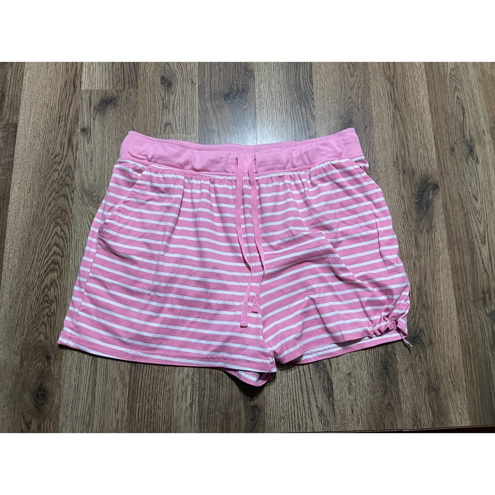 DJ Draper James Short, Women's Size Large, Pink White, Tie Waist